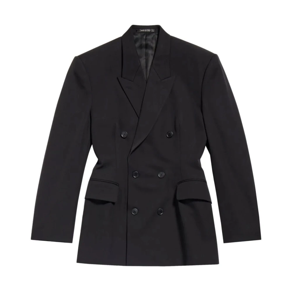 Balenciaga Black Cinched Blazer - Female - Blazers - S - Jackets