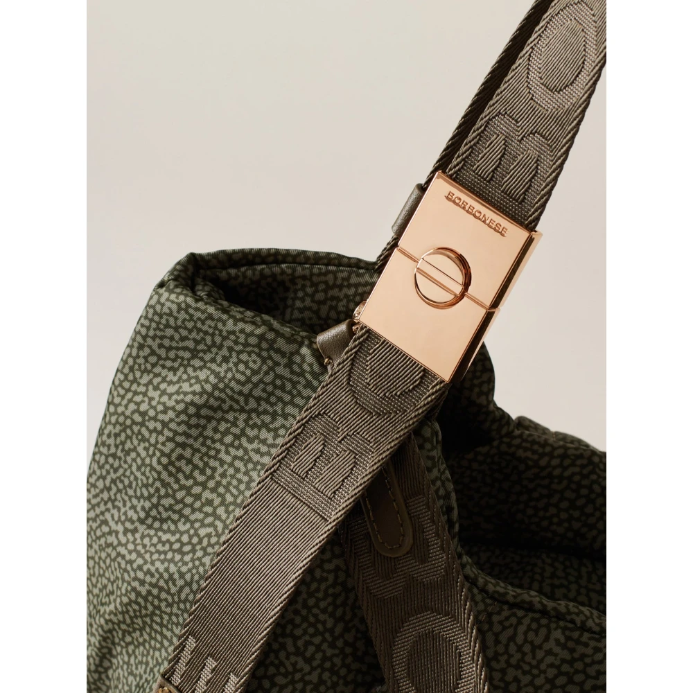 Borbonese Militair Groene Handtas Green Dames
