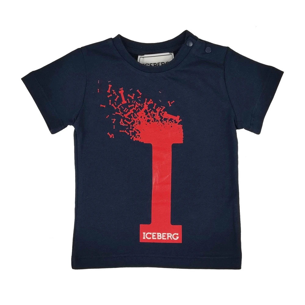 Iceberg Boys Blue Ice T-Shirt - Kids Short Sleeve T-Shirts - 9 M - Kids