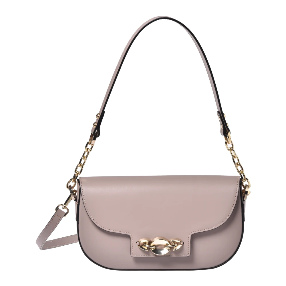 Baldinini Women's Beige Nude Leather Shoulder Bag