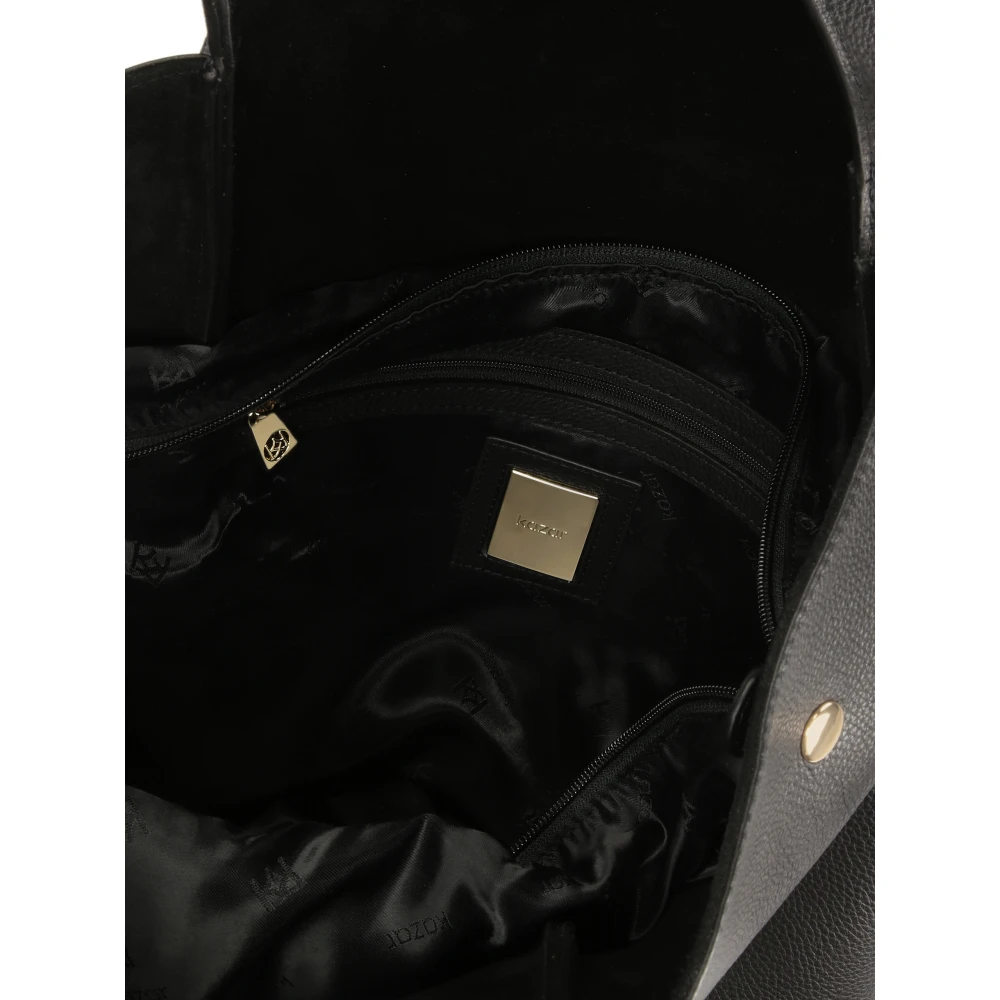 Kazar Zwarte minimalistische schoudertas Black Dames