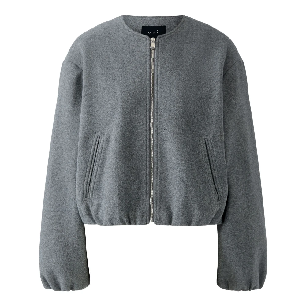 Oui Women's Gray Jacke