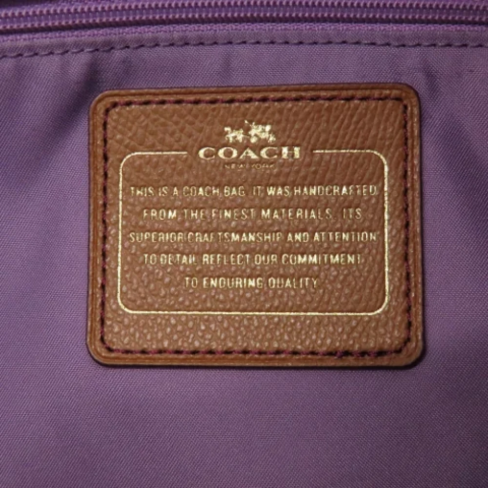 Coach Pre-owned Canvas handbags Purple Dames
