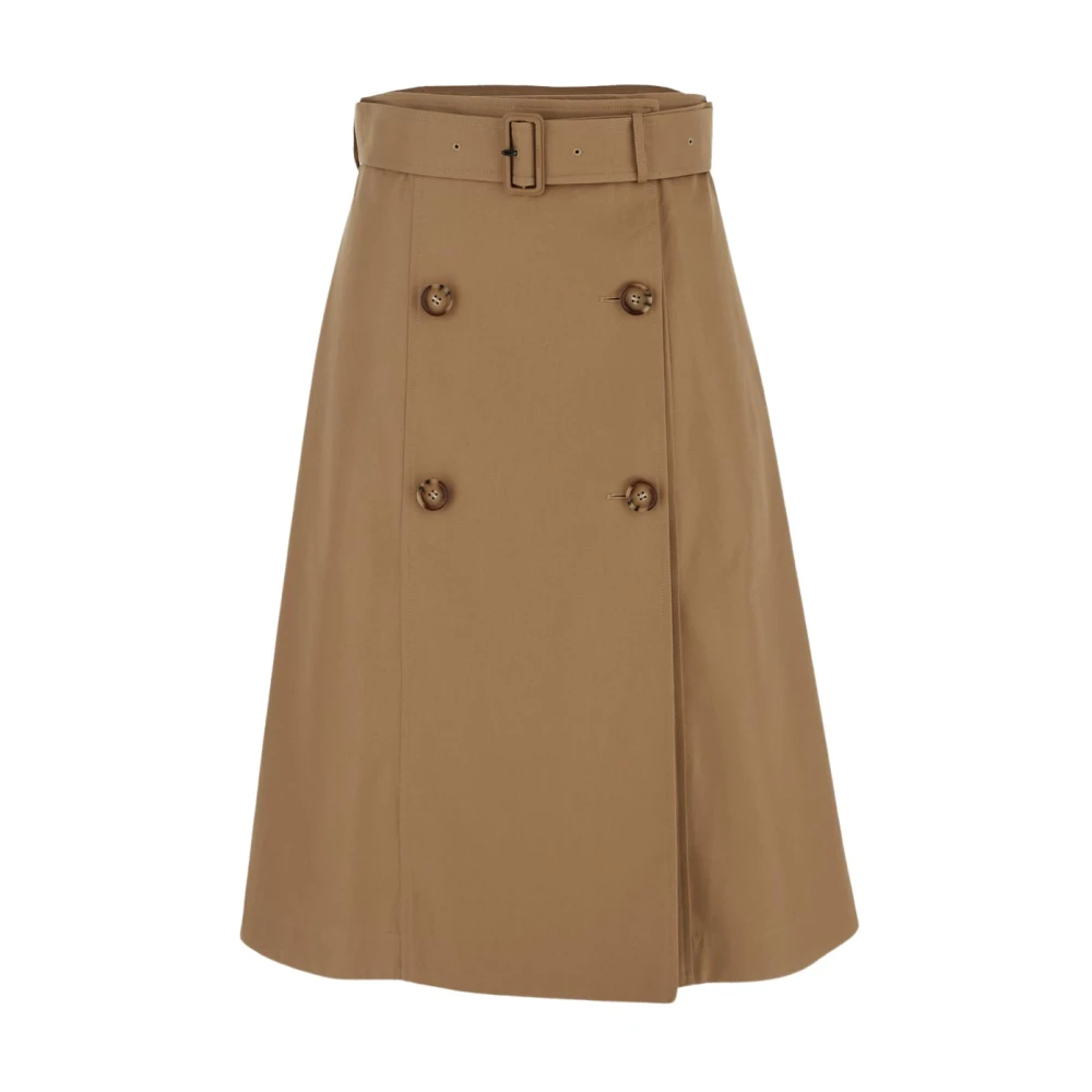Burberry Midi Skirts Brown Dames