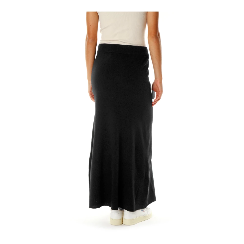 drykorn Gebreide rok met elastische tailleband Black Dames