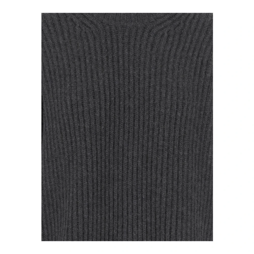 Khaite Stretch Cashmere Crew Neck Sweater Black Dames