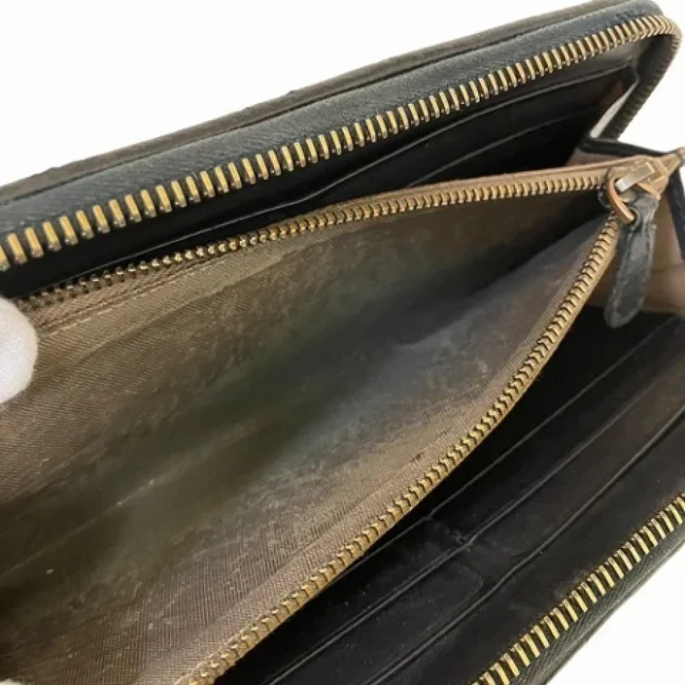 Bottega Veneta Vintage Pre-owned Leather wallets Black Dames