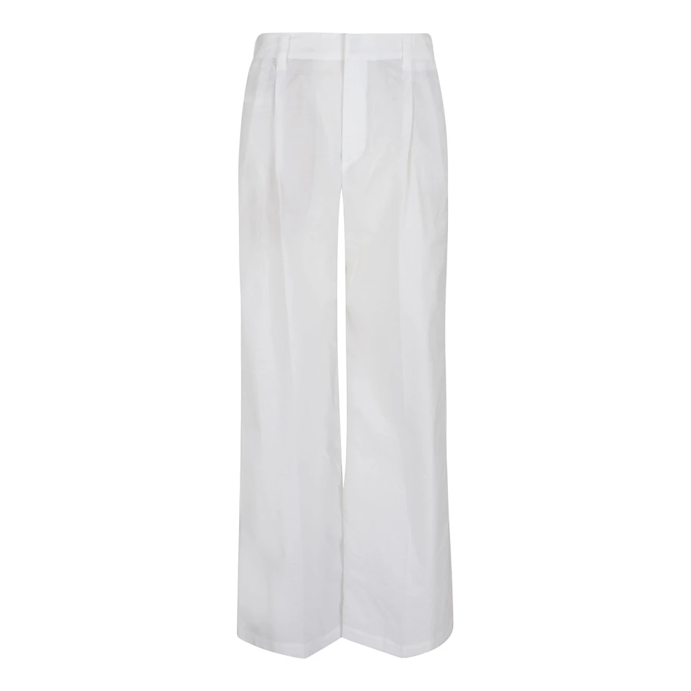 BRUNELLO CUCINELLI Witte Broek met Verborgen Sluiting White Dames