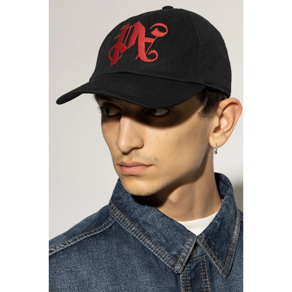 Palm Angels Baseball Cap Black Heren