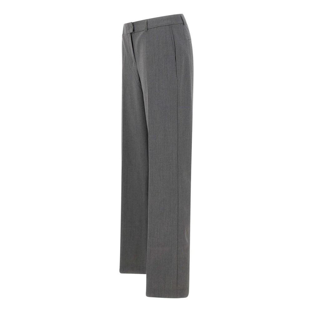 Birgitte Herskind Grijze Wollen Wijde Pijp Broek Gray Dames