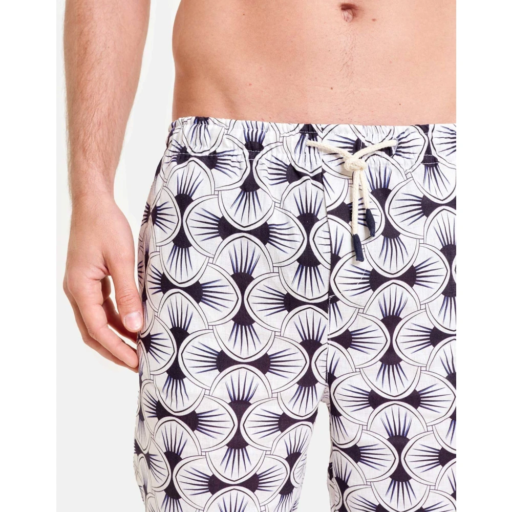 Peninsula Klassieke en Verfijnde Linnen Broek Multicolor Heren