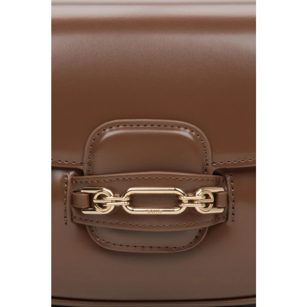 Estro Dames Bruine Schoudertas met Verstelbare Band Er00115793 Brown Dames