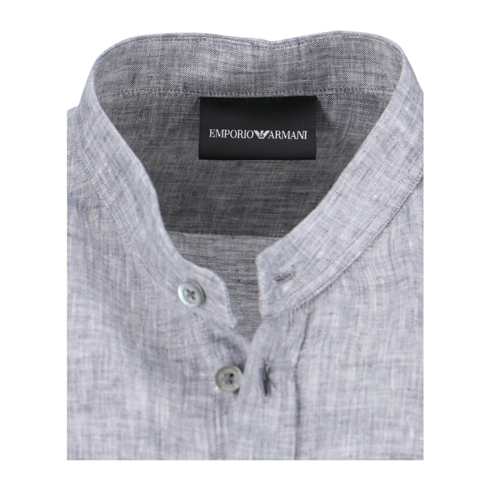Emporio Armani Grijze Overhemden voor Mannen Gray Heren