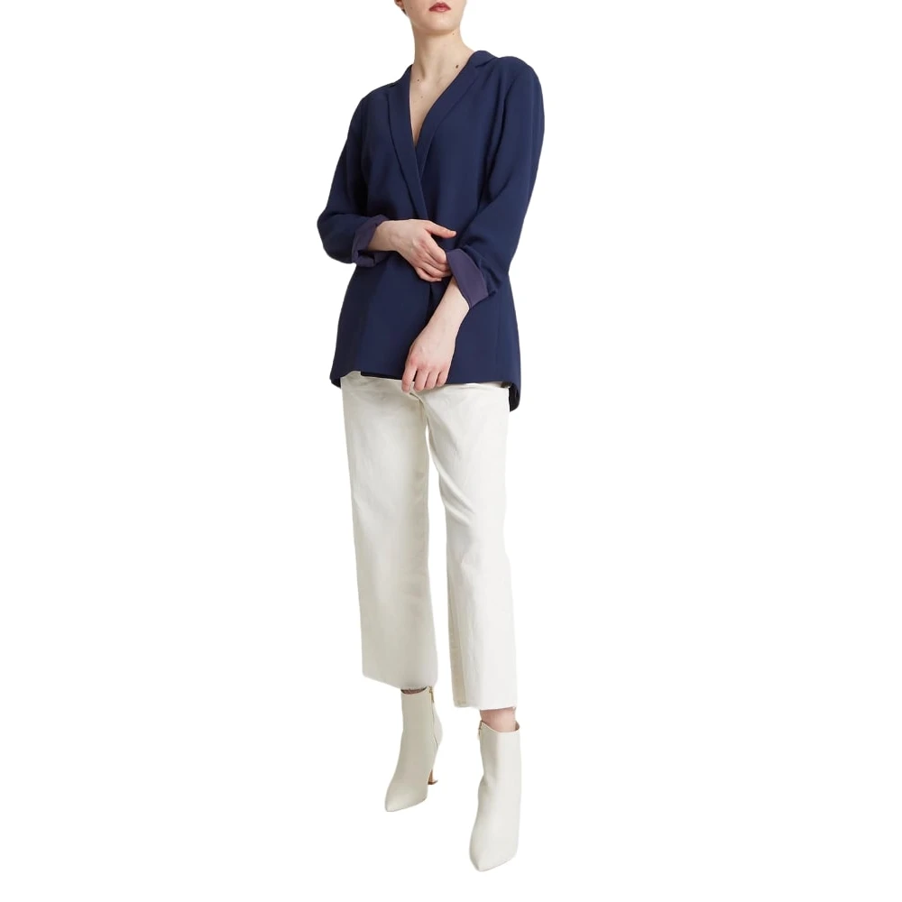 Twinset Elegante Jas Blue Dames