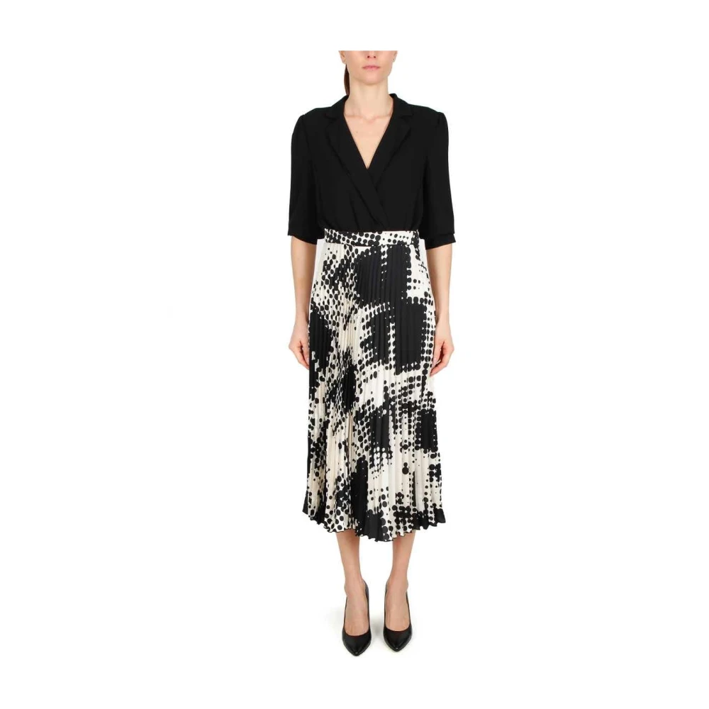 Liu Jo Zwart tweedelig midi-jurk Black Dames