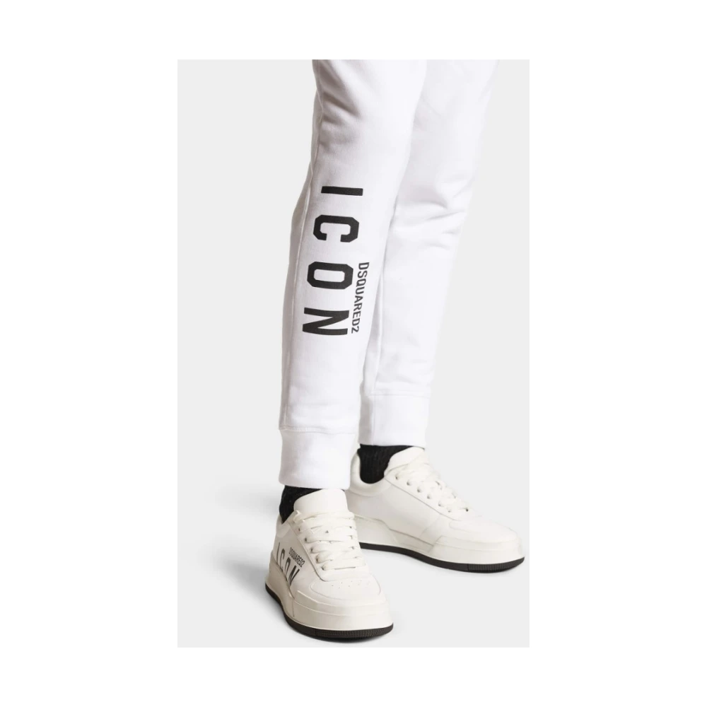 Dsquared2 Icon Jogger Broek met Elastische Taille White Heren