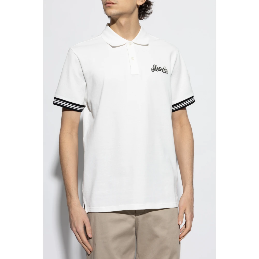 Moncler Polo met logo White Heren