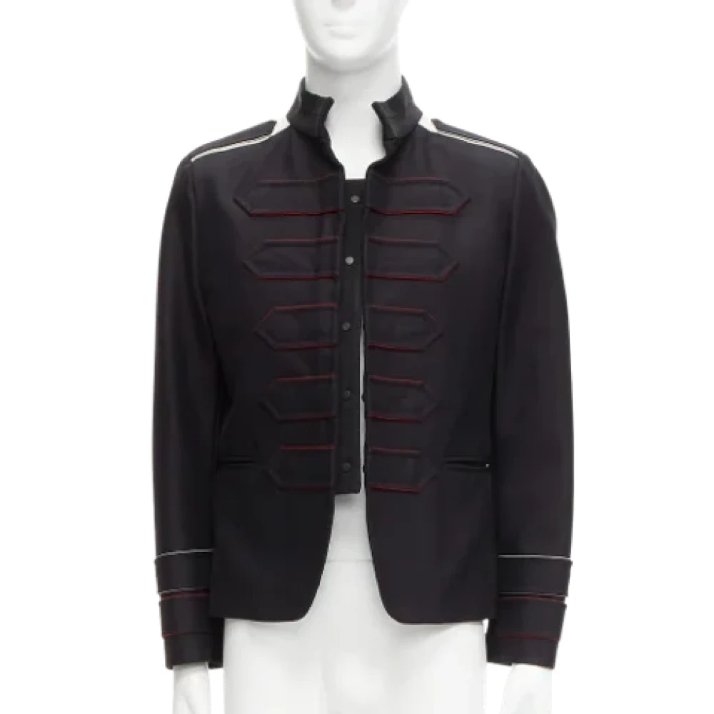 Valentino Vintage Pre-owned Silk outerwear Black Dames