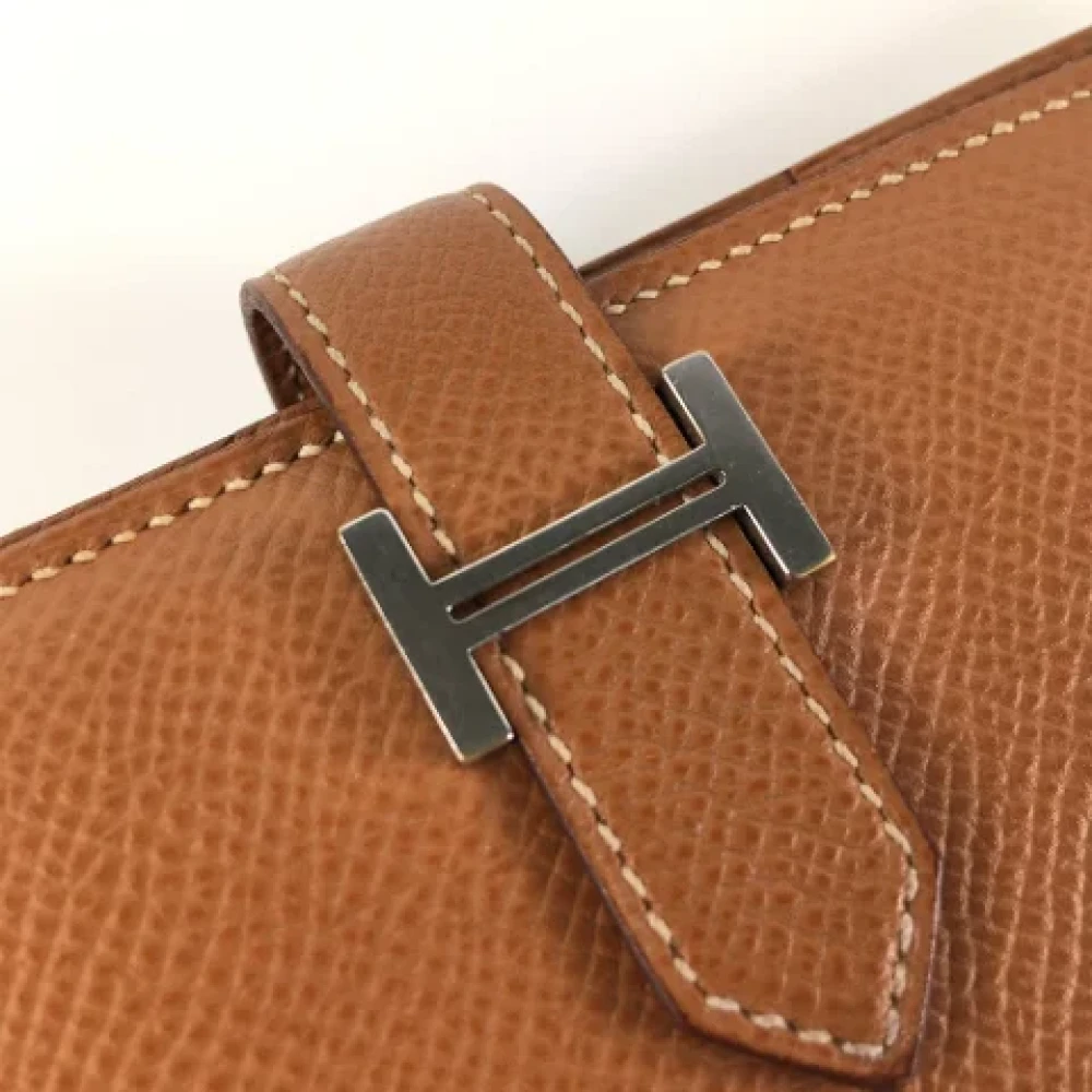 Hermès Vintage Pre-owned Leather wallets Brown Dames