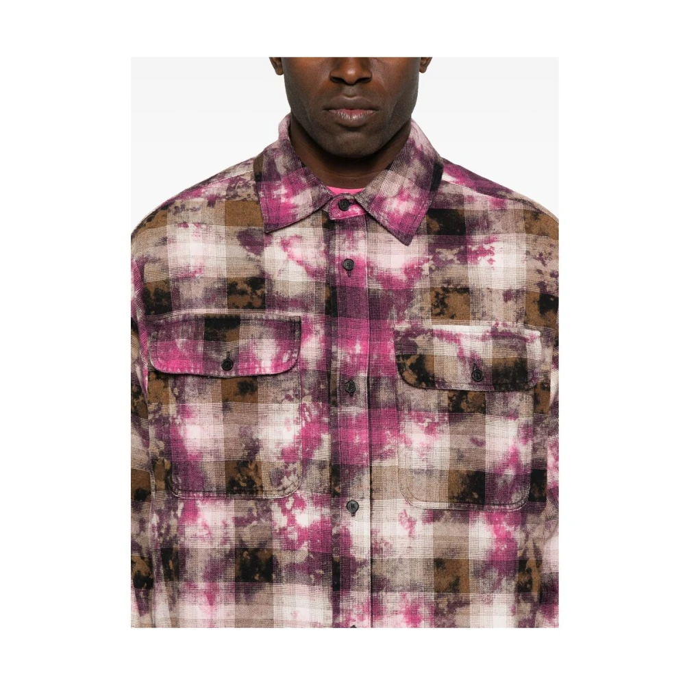 Palm Angels Fuchsia Roze Knoopshirt Multicolor Heren