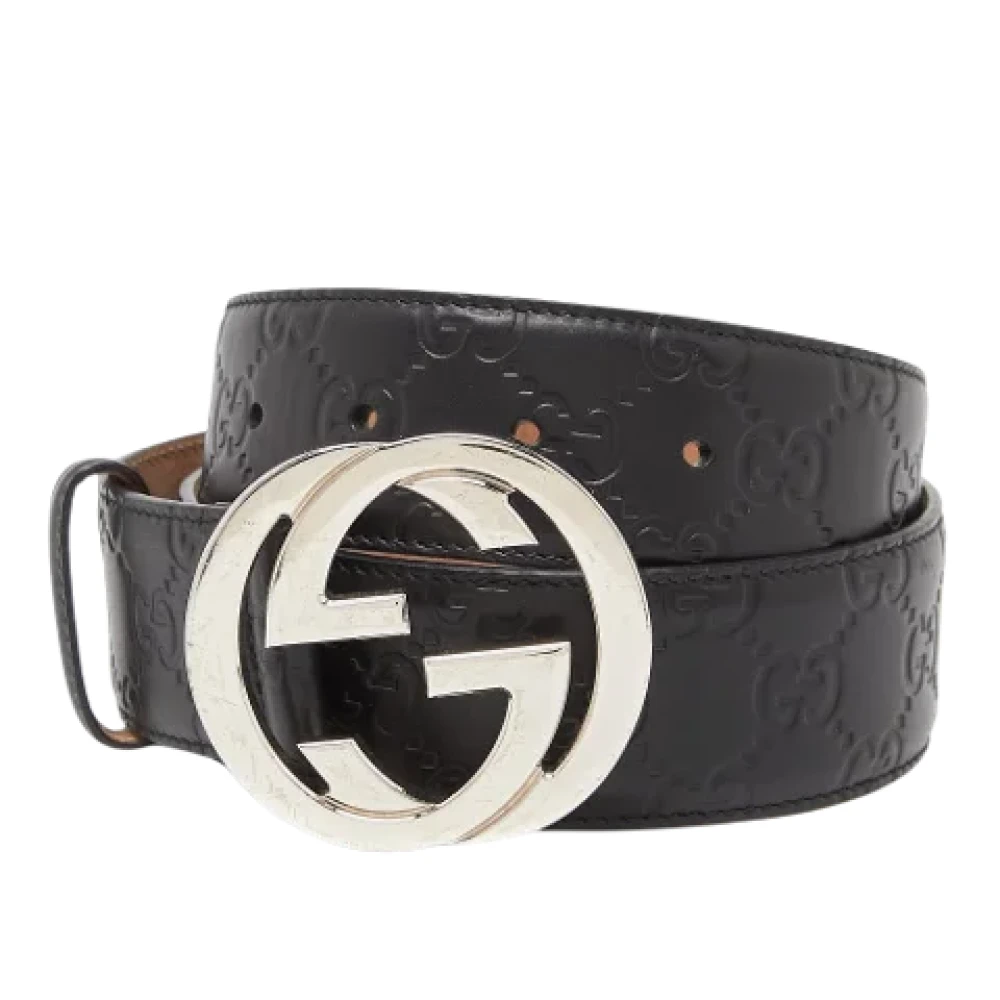 Gucci Vintage Pre-owned Fabric belts Black Dames