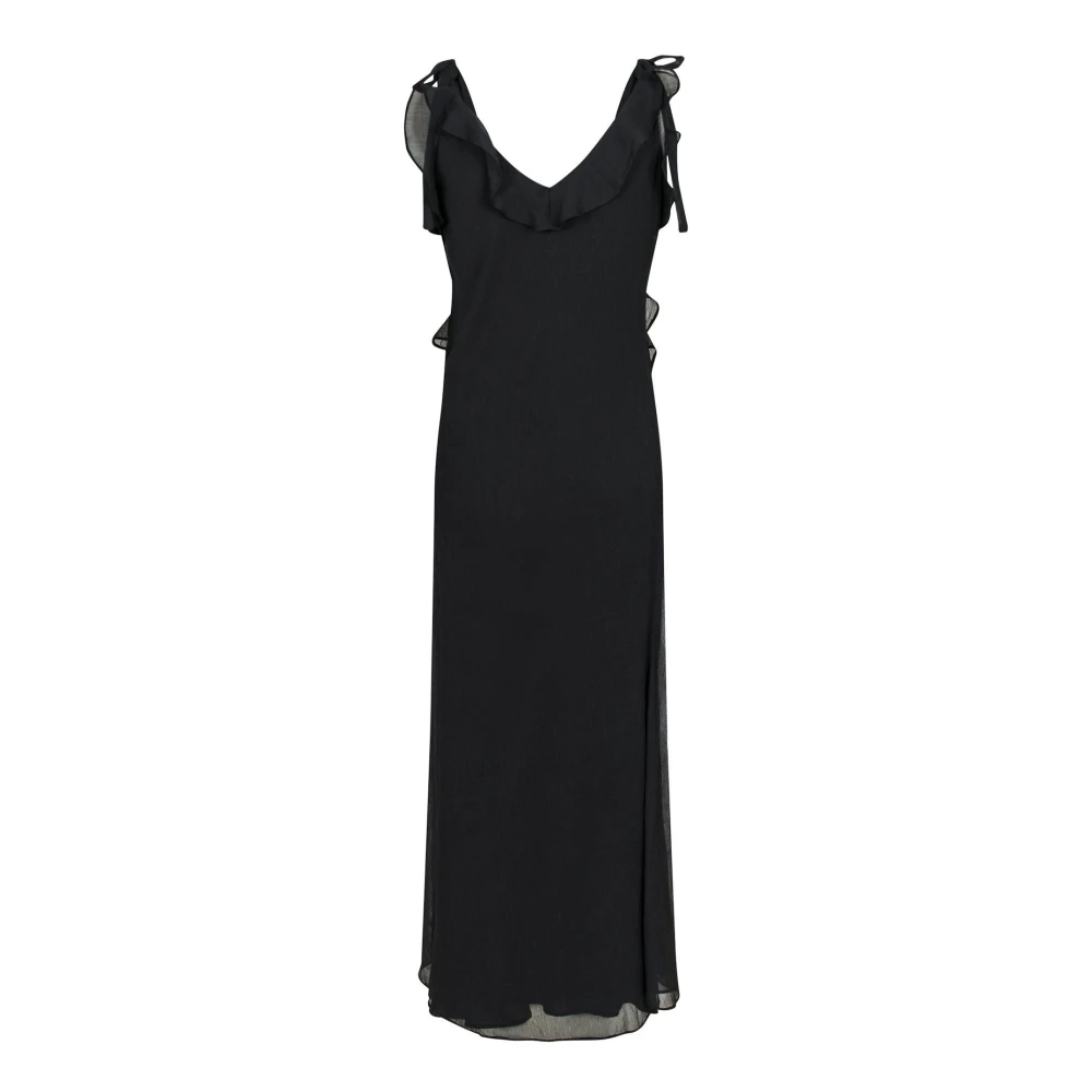 NEO NOIR Elegante Strap Jurk met Ruches Black Dames