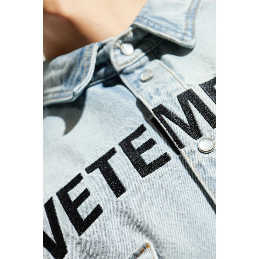 Vetements Logo shirt Blue Heren