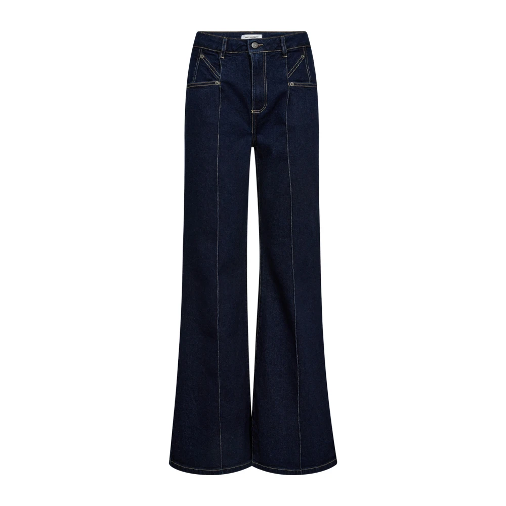 Co'couture Women's Blue Dark Wide Jeans Trousers - Wide Jeans - Xl - Jeans