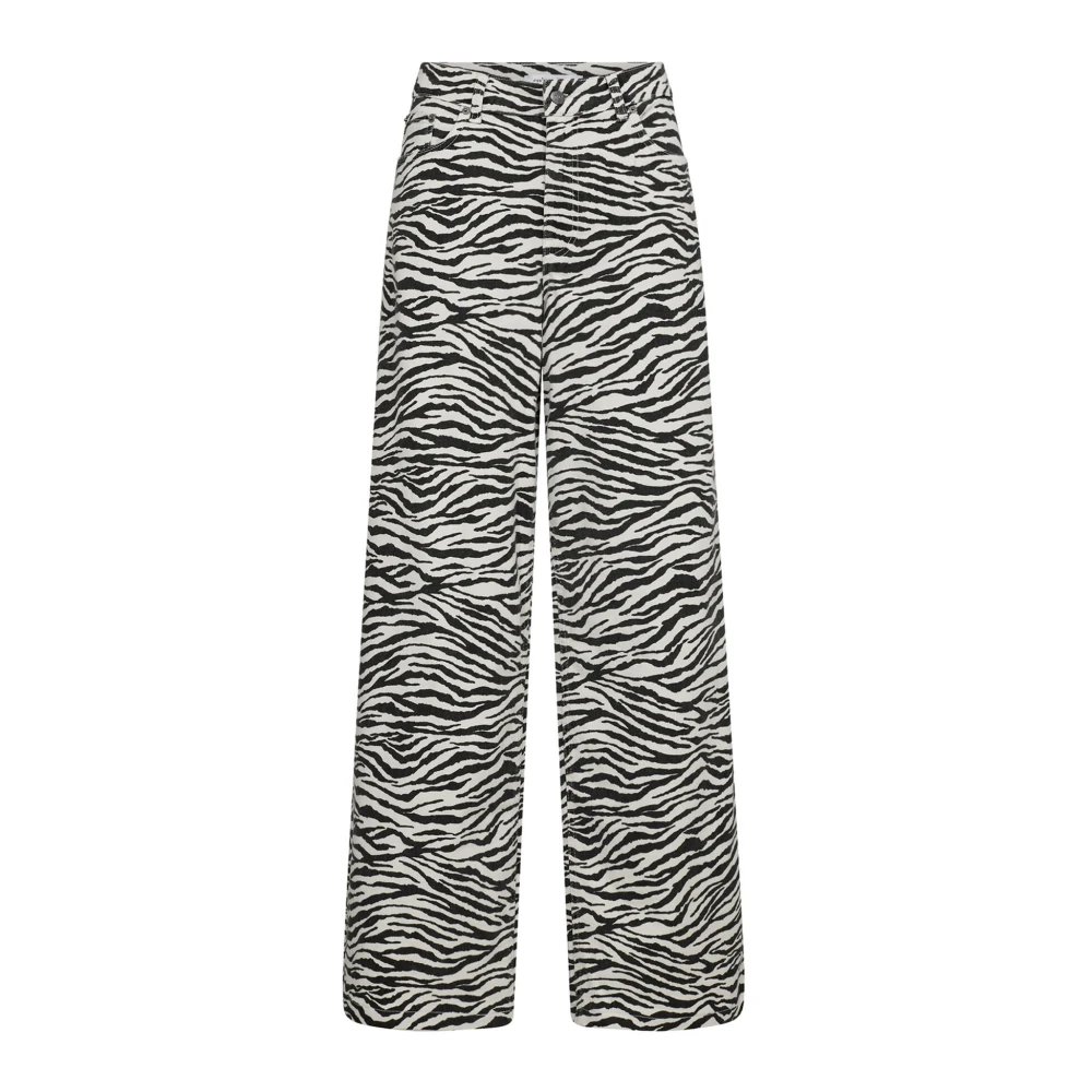 Co'Couture Zioncc Zebra Wijde Pijp Broek Black Dames