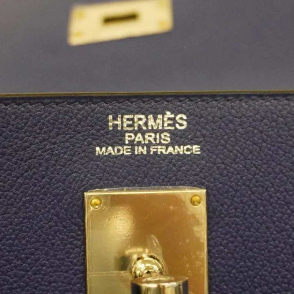 Hermès Vintage Pre-owned Leather handbags Purple Dames