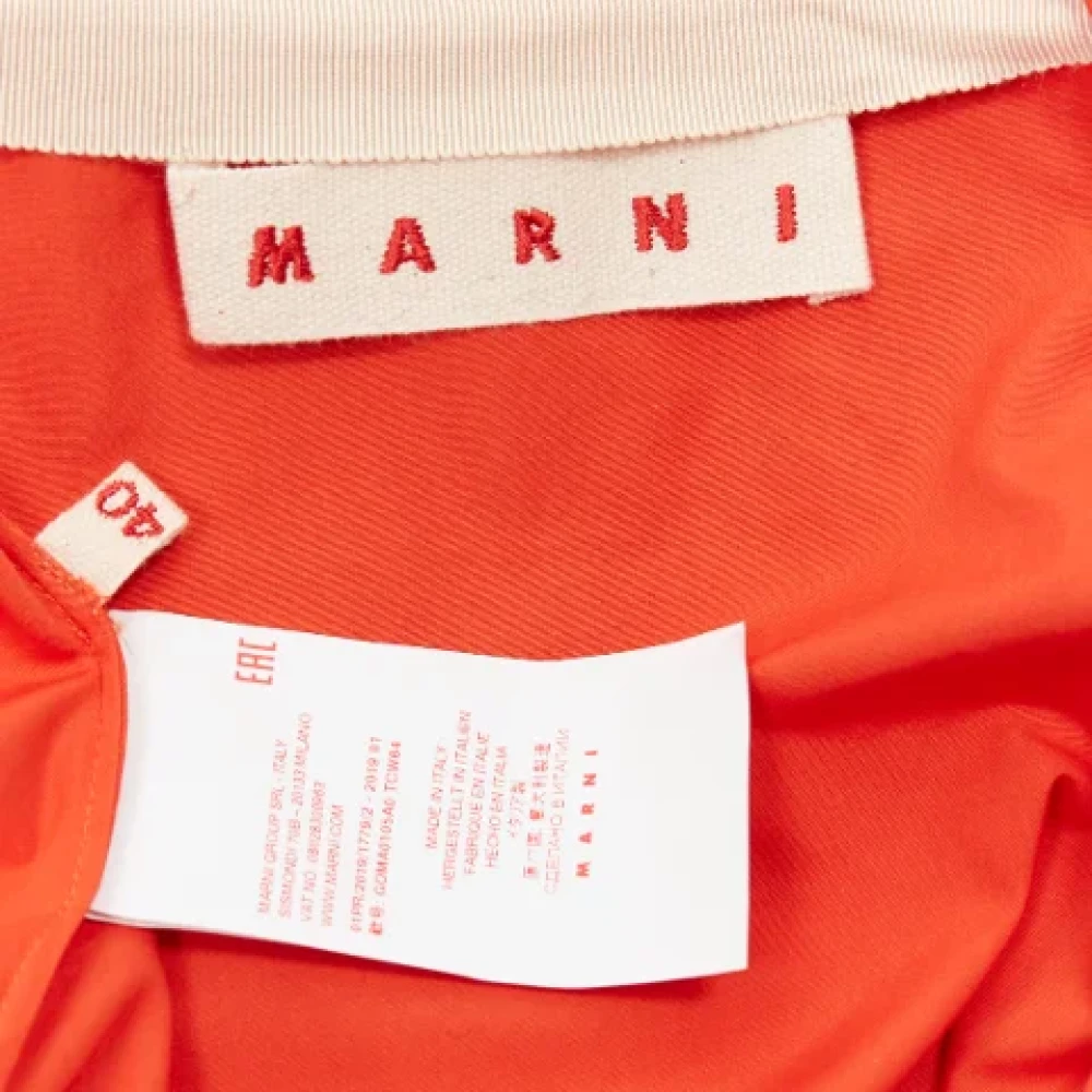 Marni Pre-owned Cotton bottoms Orange Dames
