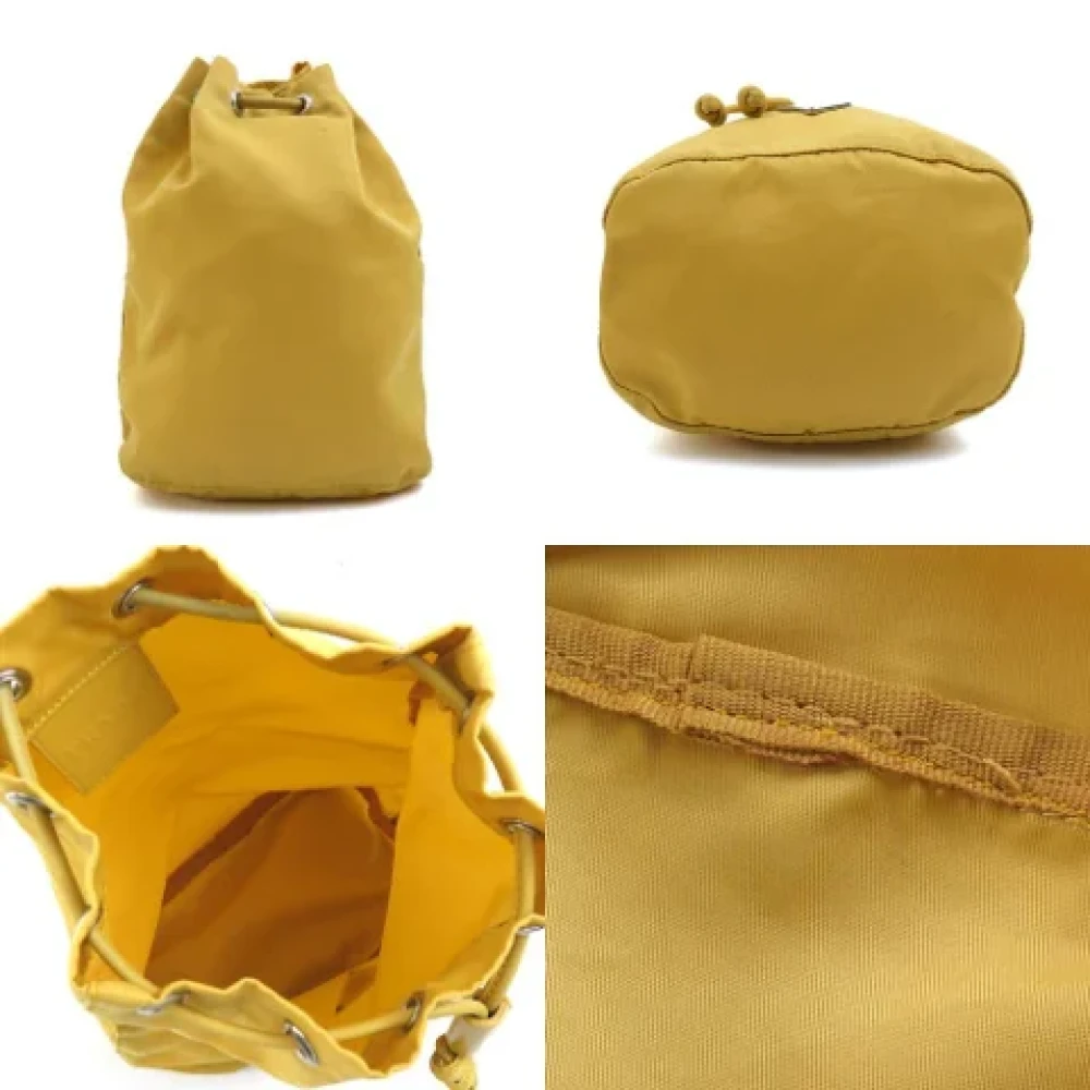 Prada Vintage Pre-owned Fabric prada-bags Yellow Dames