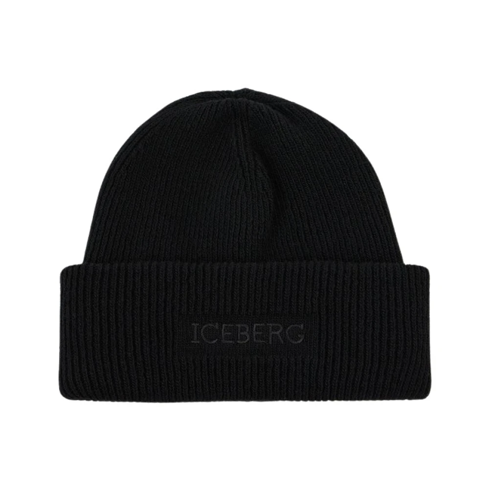 Iceberg Technische wollen blend muts Black Dames