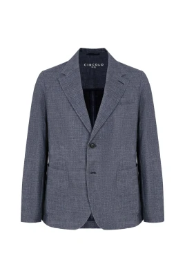 Blå Blazer med Normal Passform