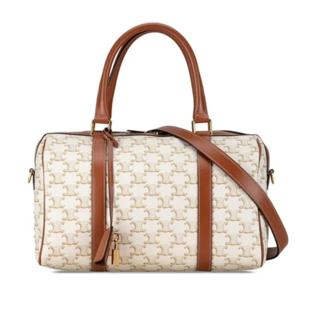 Celine Vintage Pre-owned Plastic shoulder-bags Brown Dames