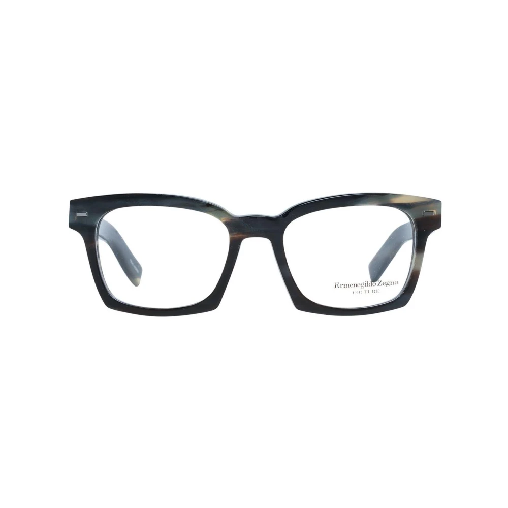 Ermenegildo Zegna Groene Trapezium Optische Frames Green Heren