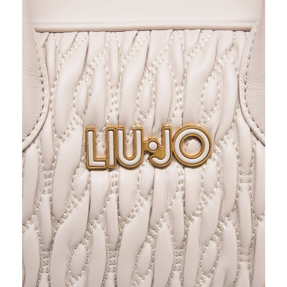 Liu Jo Gewatteerde Bowlingtas met Ritssluiting Beige Dames