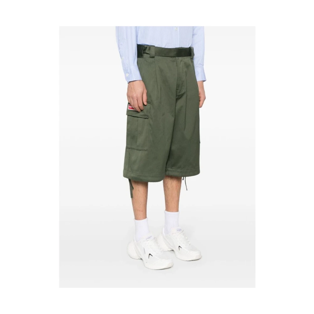 Kenzo Donkergroene Cargo Shorts Green Heren