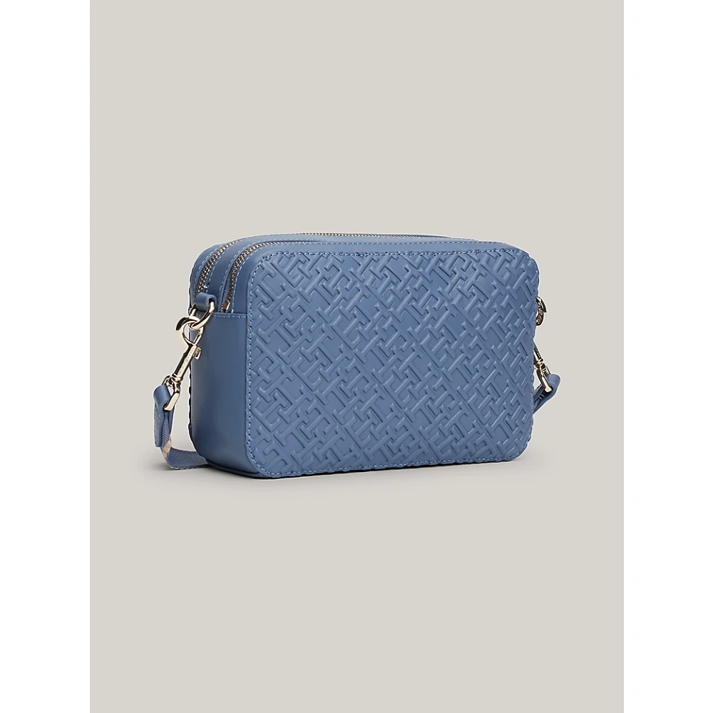 Tommy Hilfiger Stijlvolle Camera Tas met Monologo Blue Dames