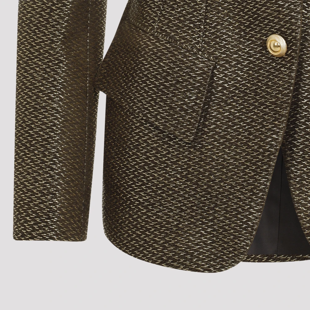 Tom Ford Olive Boucle Single Breasted Jacket Green Dames