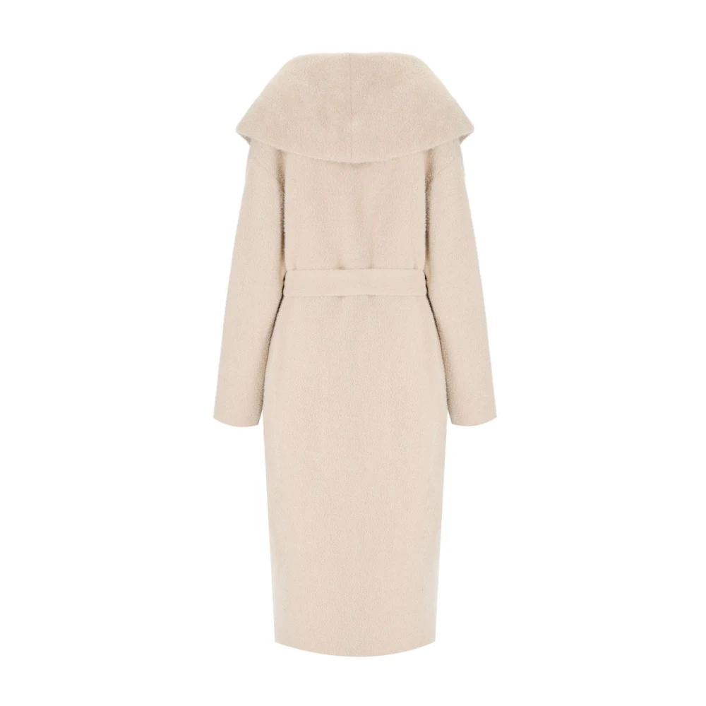 Elisabetta Franchi Roze Faux Fur Ceintuurjas Pink Dames