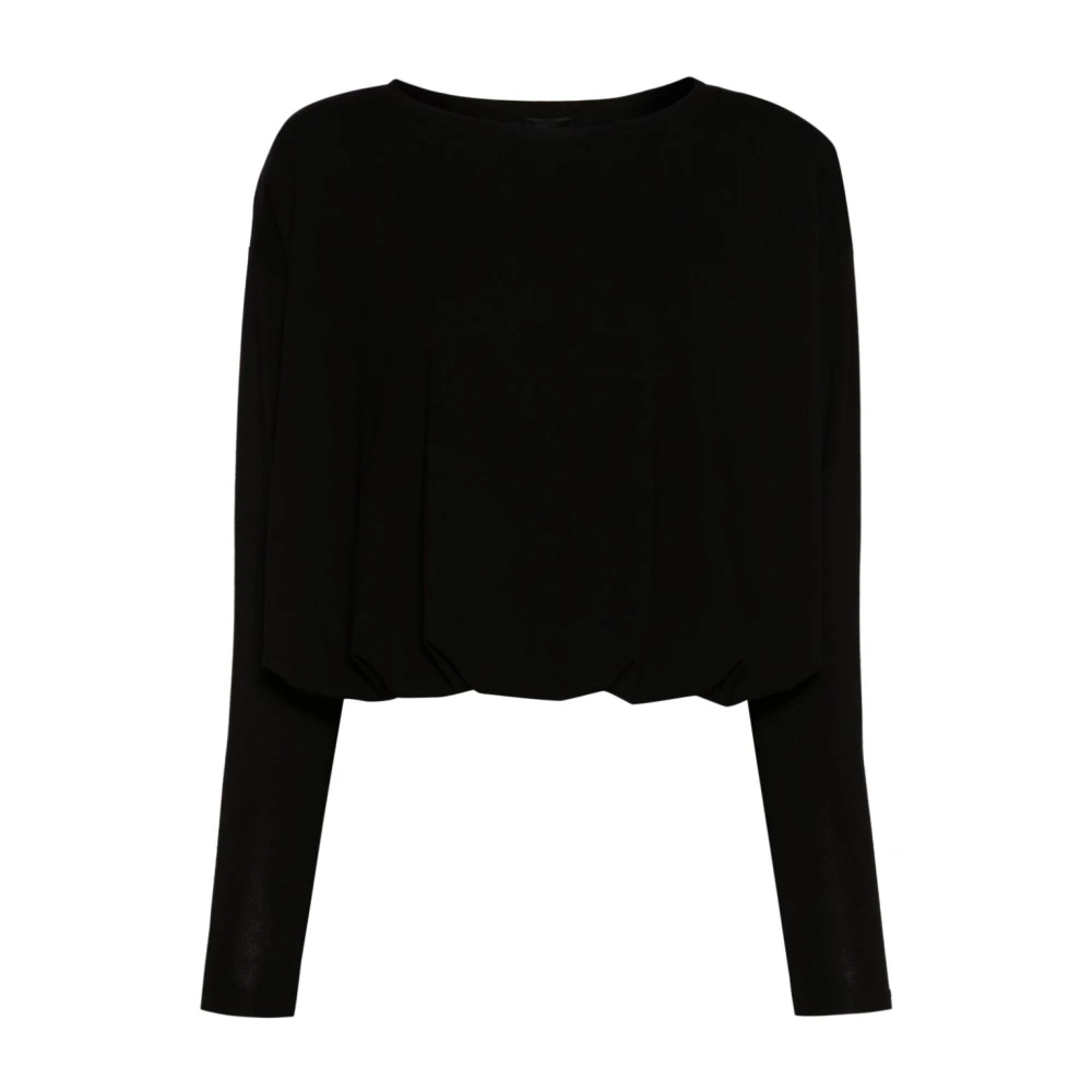 Pinko Donna Nero - Maglia Girocollo A Maniche Lunghe - Tops - S