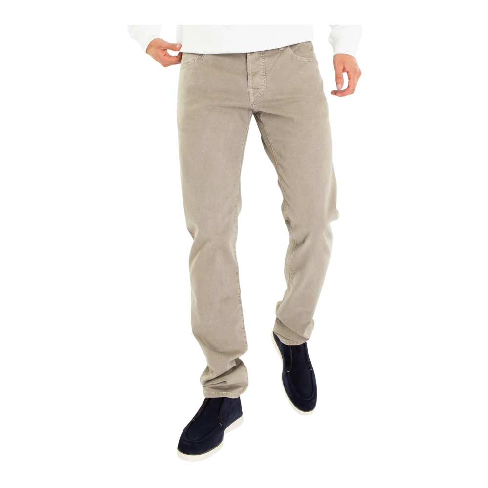 Jacob Cohën Heren Stijlvolle Broek Beige Heren