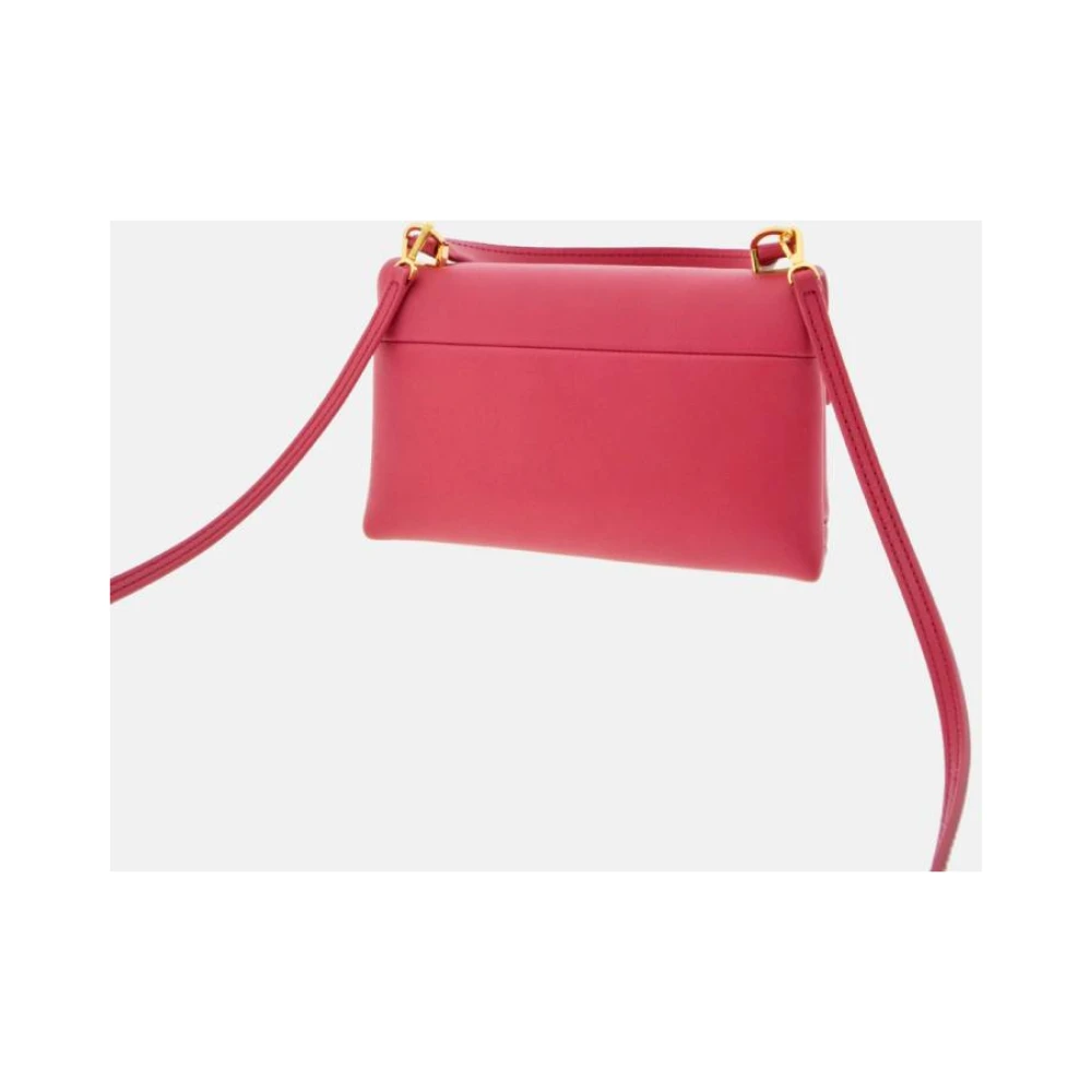 Carolina Herrera Baobab Leren Mini Tas met Gouden Bedel Pink Dames