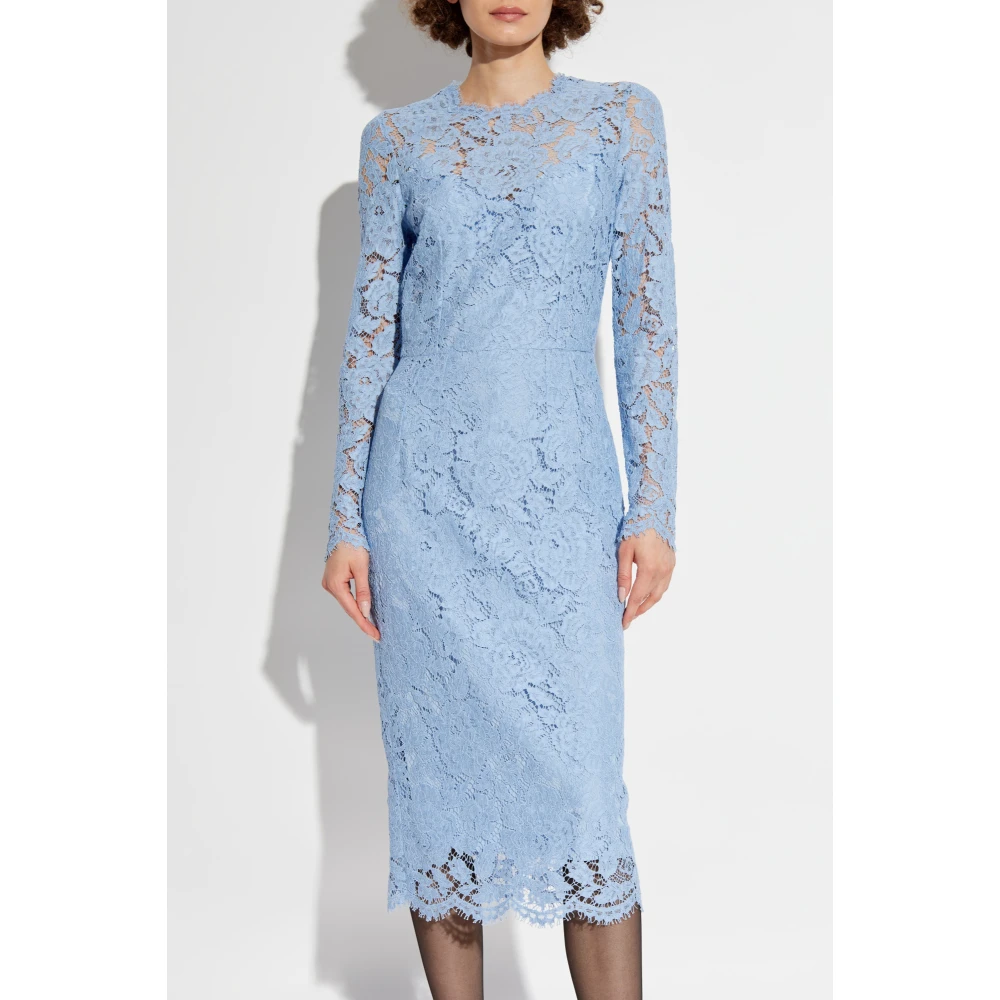 Dolce & Gabbana Kanten jurk Blue Dames