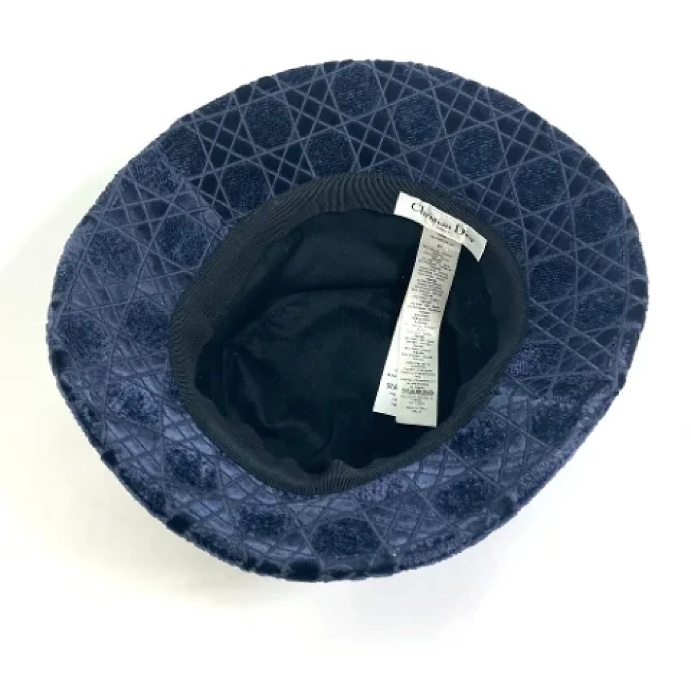 Dior Vintage Pre-owned Cotton hats Blue Dames