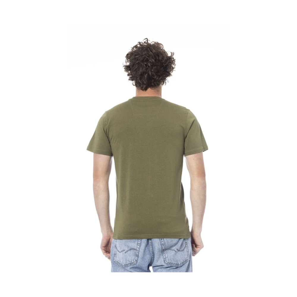 Cavalli Class Logo Print Ronde Hals T-Shirt Green Heren