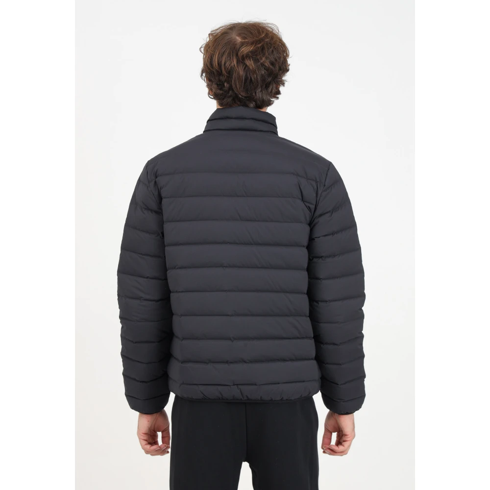 Emporio Armani EA7 Zwarte Heren Pufferjas Gewatteerd Ontwerp Black Heren