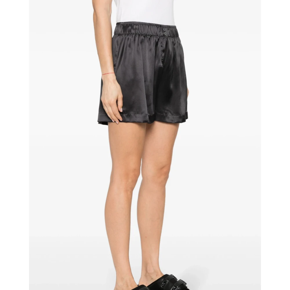 Halfboy Donkergrijze Bermuda Shorts van Satijnzijde Gray Dames