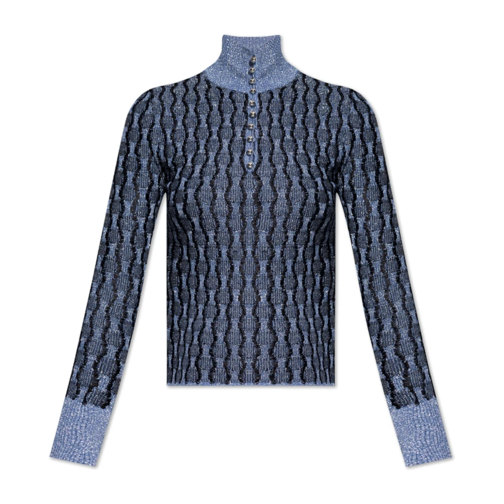 Lanvin Trui met lurex draad Blue Dames